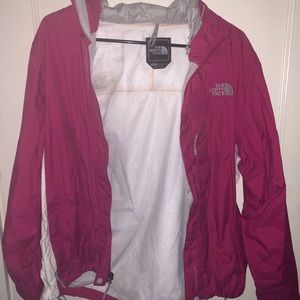 PINK THE NORTH FACE RAIN JACKET